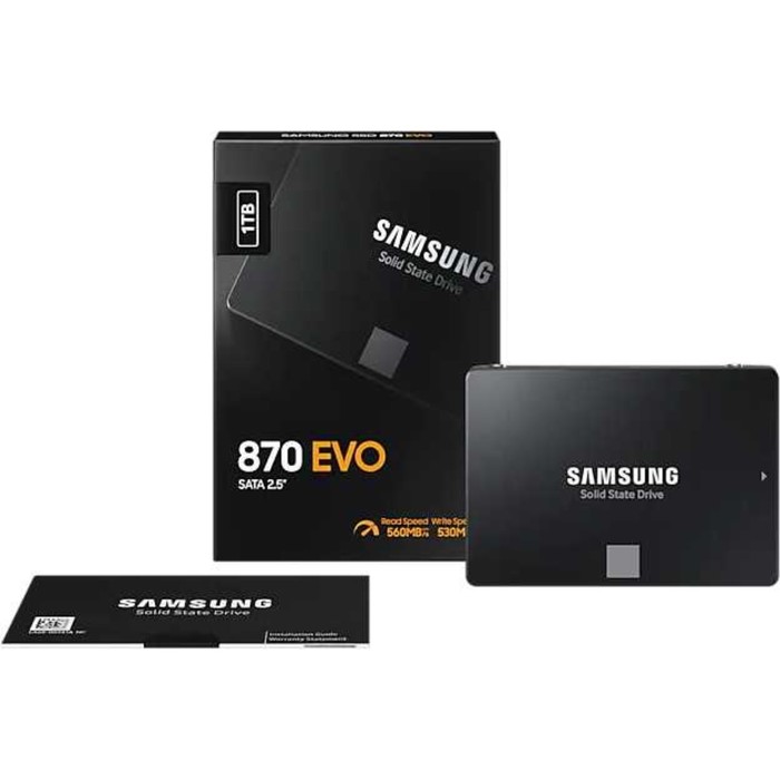 Накопитель SSD Samsung SATA III 1TB MZ-77E1T0BW 870 EVO 2.5" - фото 51513488