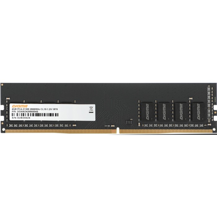 Память DDR4 4GB 2666MHz Digma DGMAD42666004S RTL PC4-21300 CL19 DIMM 288-pin 1.2В single ra   102935 - фото 51513603