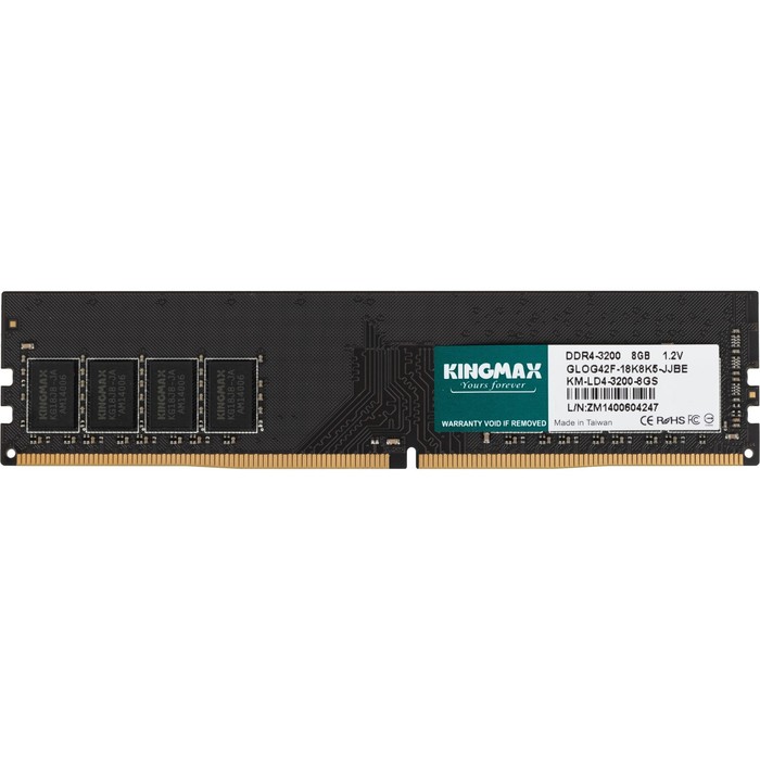 Память DDR4 8GB 3200MHz Kingmax KM-LD4-3200-8GS RTL PC4-25600 CL22 DIMM 288-pin 1.2В Ret - фото 51513611