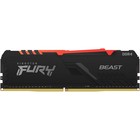 Память DDR4 8GB 3200MHz Kingston KF432C16BBA/8 Fury Beast Black RGB RTL PC4-25600 CL16 DIMM   102936