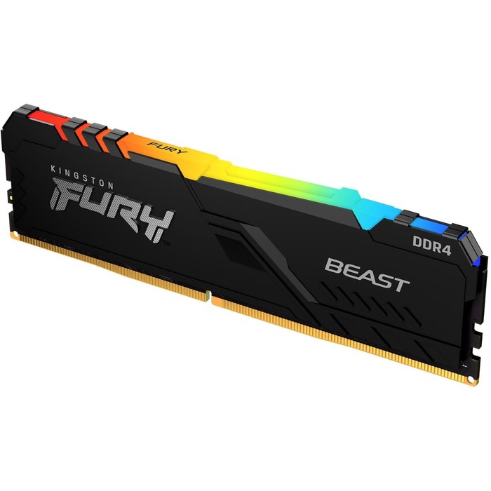 Память DDR4 8GB 3200MHz Kingston KF432C16BBA/8 Fury Beast Black RGB RTL PC4-25600 CL16 DIMM   102936 - фото 51513632