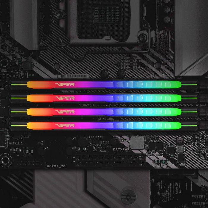 Память DDR4 2x32GB 3200MHz Patriot PVSR464G320C8K Viper Steel RGB RTL Gaming PC4-25600 CL18   102936 - фото 51540024