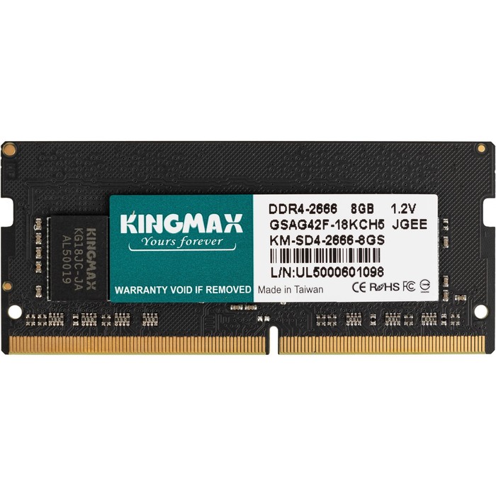Память DDR4 8GB 2666MHz Kingmax KM-SD4-2666-8GS RTL PC4-21300 CL17 SO-DIMM 260-pin 1.2В dua   102936 - Фото 1