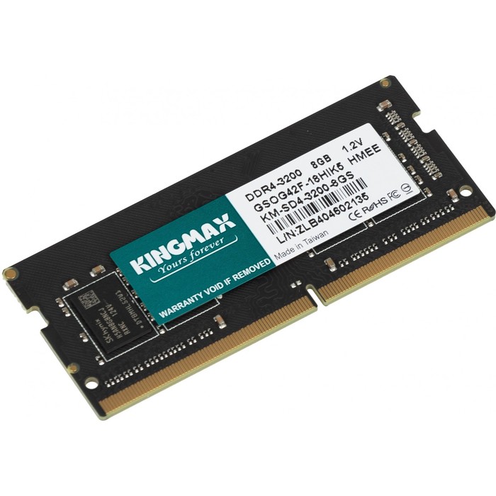 Память DDR4 8GB 3200MHz Kingmax KM-SD4-3200-8GS RTL PC4-25600 CL22 SO-DIMM 260-pin 1.2В dua   102936 - фото 51513662