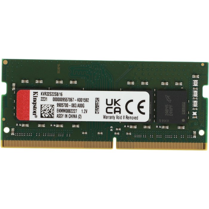 Память DDR4 16GB 3200MHz Kingston KVR32S22S8/16 VALUERAM RTL PC4-25600 CL22 SO-DIMM 260-pin   102936