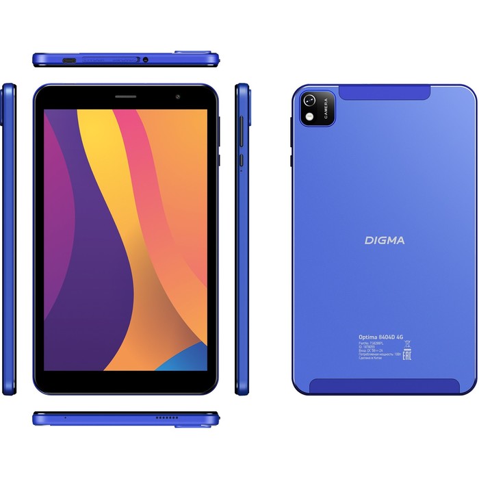 Планшет Digma Optima 8404D 4G SC9863 (1.6) 8C RAM4Gb ROM64Gb 8" IPS 1920x1200 3G 4G Android   102942 - фото 51514873