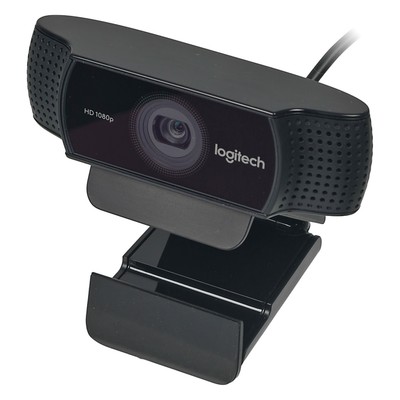 Камера Web Logitech Pro Stream C922, 3 Мп, 1920×1080, USB 2.0, с микрофоном, чёрная