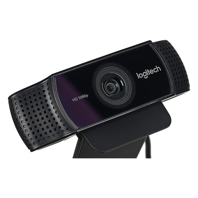 Камера Web Logitech Pro Stream C922, 3 Мп, 1920×1080, USB 2.0, с микрофоном, чёрная