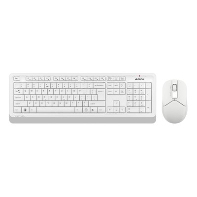 Клавиатура + мышь A4Tech Fstyler FG1012 клав:белый мышь:белый USB беспроводная Multimedia (   102943