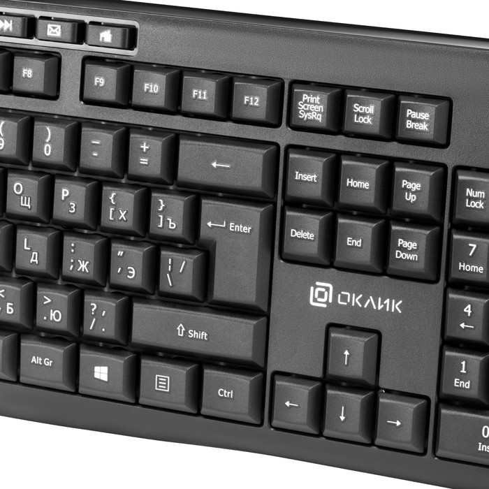 Клавиатура + мышь Оклик 225M клав:черный мышь:черный USB беспроводная Multimedia (1454537)   1029432 - фото 51514968