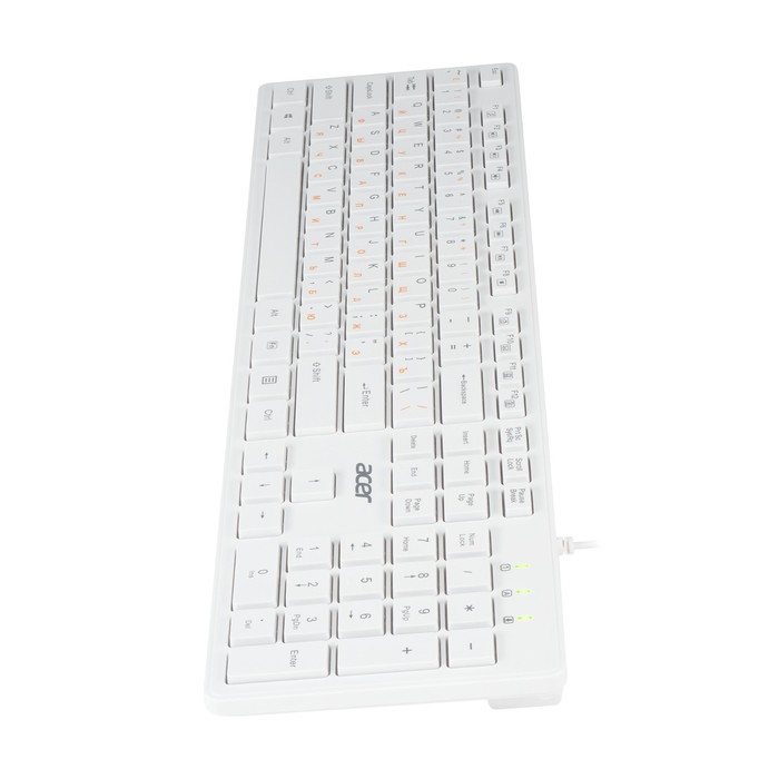 Клавиатура Acer OKW123 белый USB (ZL.KBDEE.00D) - фото 51515059