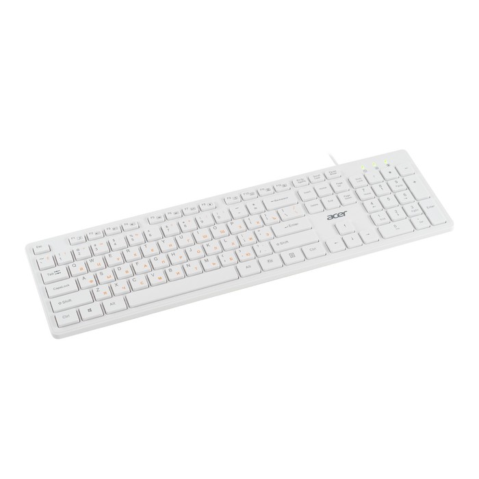 Клавиатура Acer OKW123 белый USB (ZL.KBDEE.00D) - фото 51515060