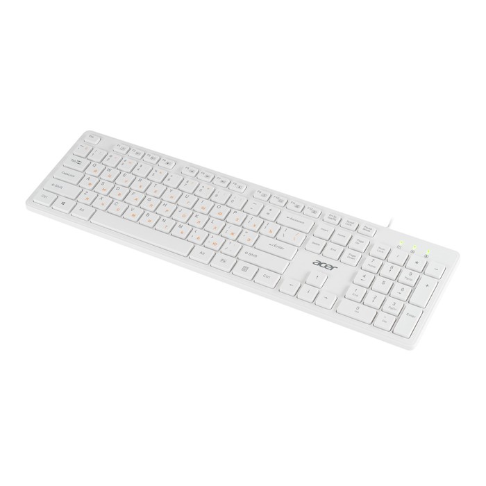 Клавиатура Acer OKW123 белый USB (ZL.KBDEE.00D) - фото 51515061