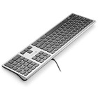 Клавиатура Оклик 890S серый/черный USB slim Multimedia (1784239) - Фото 4