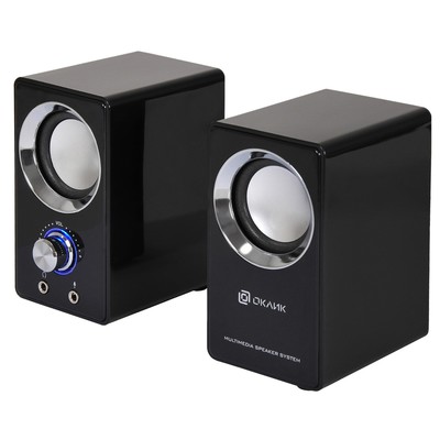 Колонки Oklick OK-116, формат акустики 2.0, 6 Вт, USB, чёрные