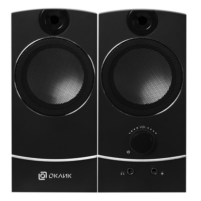 Колонки Oklick OK-118, формат акустики 2.0, 6 Вт, USB, чёрные