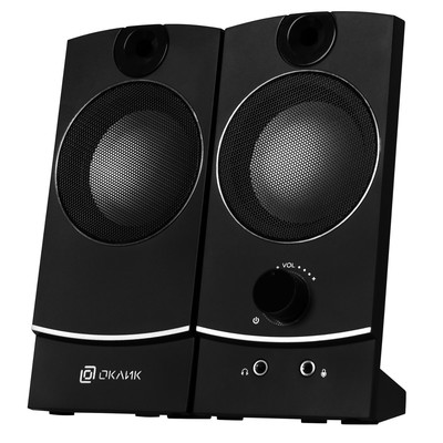 Колонки Oklick OK-118, формат акустики 2.0, 6 Вт, USB, чёрные