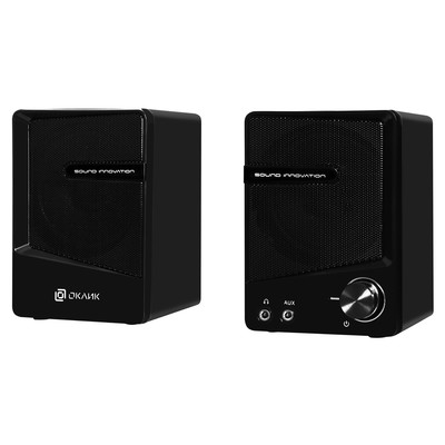 Колонки Oklick OK-126, формат акустики 2.0, 6 Вт, USB, чёрные