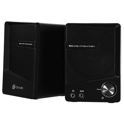 Колонки Oklick OK-126, формат акустики 2.0, 6 Вт, USB, чёрные