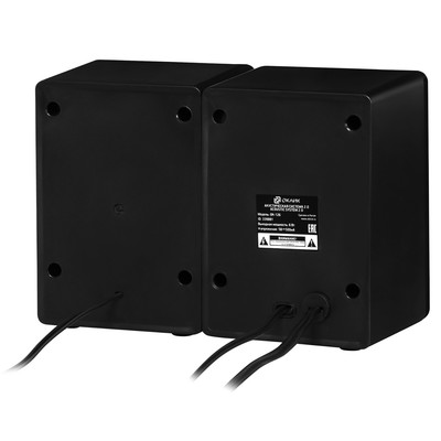 Колонки Oklick OK-126, формат акустики 2.0, 6 Вт, USB, чёрные