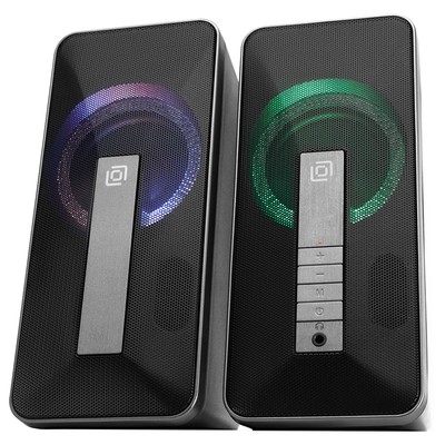 Колонки Oklick OK-130, формат акустики 2.0, 10 Вт, Bluetooth, USB, чёрные
