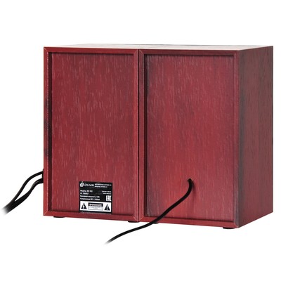 Колонки Oklick OK-161, формат акустики 2.0, 6 Вт, USB, МДФ, чёрный/вишня