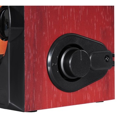 Колонки Oklick OK-161, формат акустики 2.0, 6 Вт, USB, МДФ, чёрный/вишня