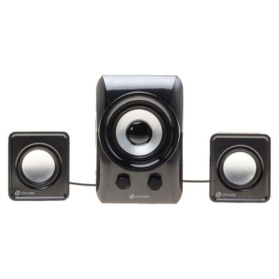 Компьютерные колонки Оклик OK-420, 2.1, 3×2 Вт + 5 Вт, USB, Jack 3.5 мм, черные