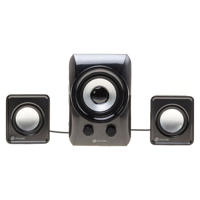 Компьютерные колонки Оклик OK-420, 2.1, 3×2 Вт + 5 Вт, USB, Jack 3.5 мм, черные - Фото 1