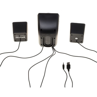 Компьютерные колонки Оклик OK-420, 2.1, 3×2 Вт + 5 Вт, USB, Jack 3.5 мм, черные