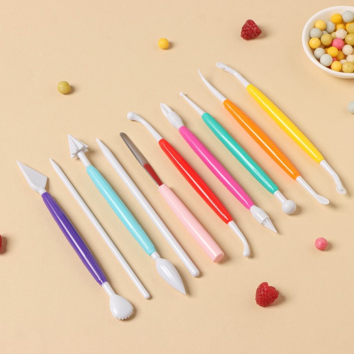 Набор для моделирования кондитерских украшений Доляна, 10 шт., МИКС