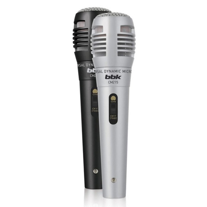 Микрофон проводной BBK CM215 2.5м черный/серебристый - Фото 1