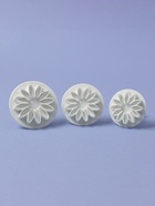 Плунжеры кондитерские «Герберы», набор 3 шт., размеры цветков: 4.3 см, 4.8 см, 5.5 см, пластик, белые - Фото 5