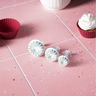 Плунжеры кондитерские «Герберы», набор 3 шт., размеры цветков: 4.3 см, 4.8 см, 5.5 см, пластик, белые - Фото 10