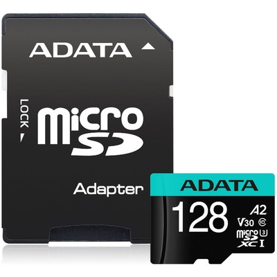 Карта памяти microSDXC A-Data 128GB AUSDX128GUI3V30SA2-RA1 Premier Pro + adapter