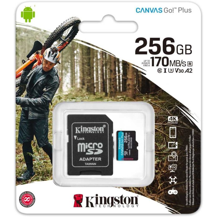 Карта памяти microSDXC Kingston 256GB SDCG3/256GB Canvas Go! Plus + adapter - фото 51516009