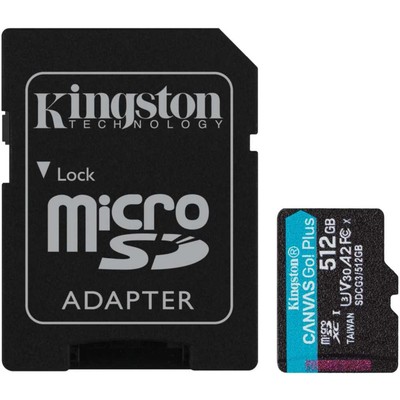 Карта памяти microSDXC Kingston 512GB SDCG3/512GB Canvas Go! Plus + adapter