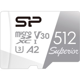 Карта памяти microSDXC Silicon Power 512GB SP512GBSTXDA2V20 Superior V30 A2 w/o adapter