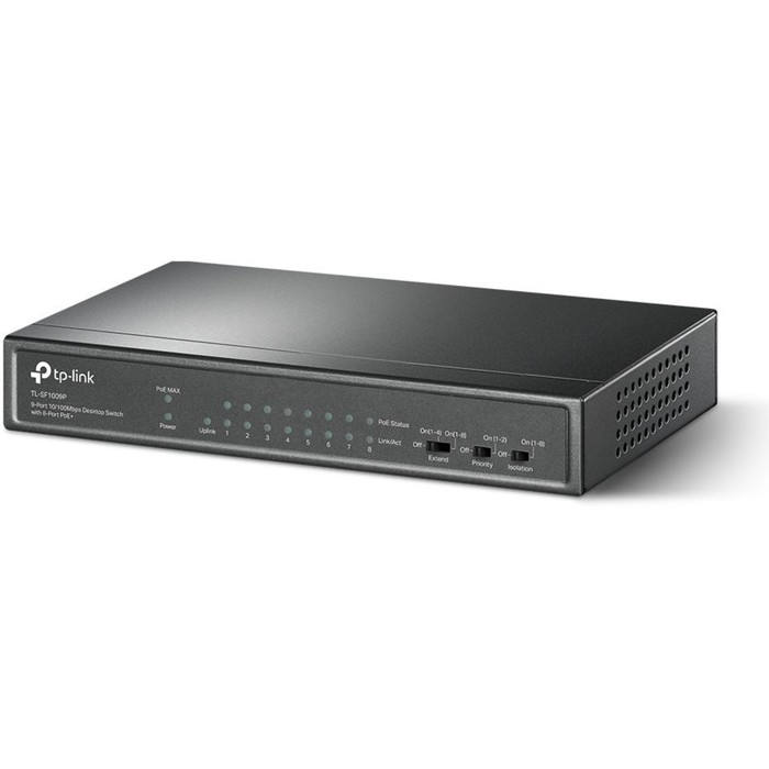 Коммутатор TP-Link TL-SF1009P 9x100Mb 8PoE+ 65W неуправляемый - фото 51516068