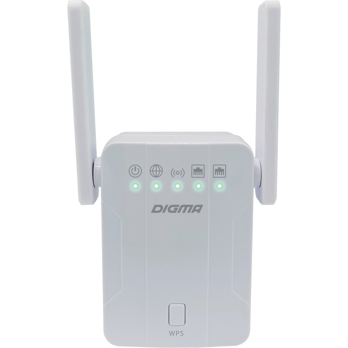 Повторитель беспроводного сигнала Digma D-WR300 N300 10/100BASE-TX/Wi-Fi белый (упак.:1шт)   1029505 - Фото 1