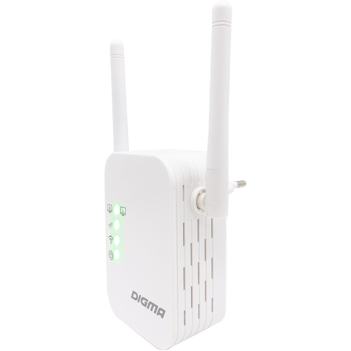 Повторитель беспроводного сигнала Digma D-WR310 N300 10/100BASE-TX/Wi-Fi белый (упак.:1шт)   1029505 - фото 51682239