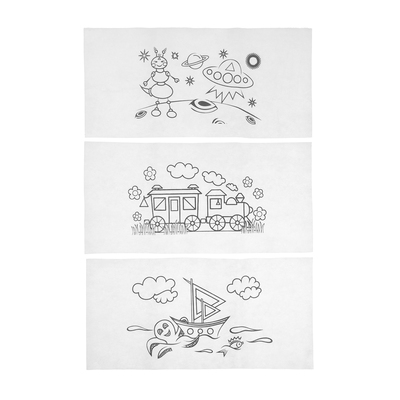 Комплект раскрасок для автомобильного столика, многоразовые, 42×20 см, 3 шт.