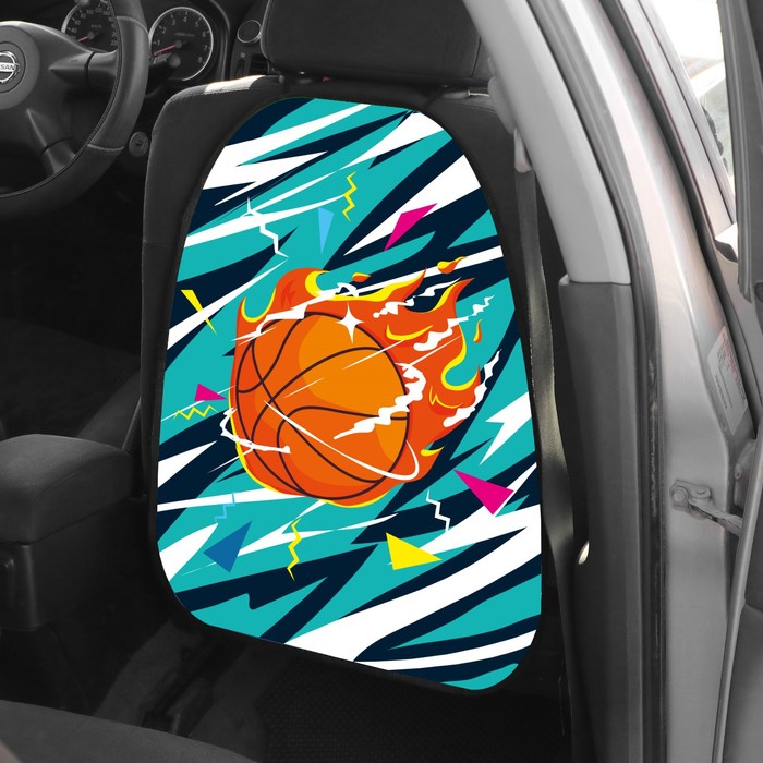 Накидка на сиденье автомобильное  Cartage Баскетбол, ПВХ, 60 х 45 см, европодвес