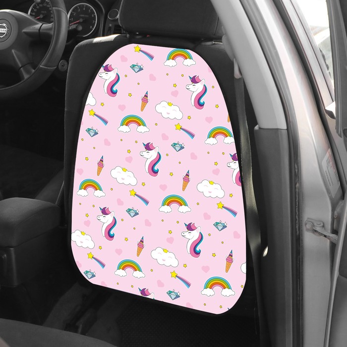 Накидка на сиденье автомобильное Cartage Розовое настроение2, ПВХ, 60 х 45 см, европодвес - фото 1906562328