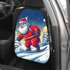 Накидка на сиденье автомобильное Cartage Дед Мороз сноуборд, ПВХ, 60 х 45 см, европодвес - фото 8729025