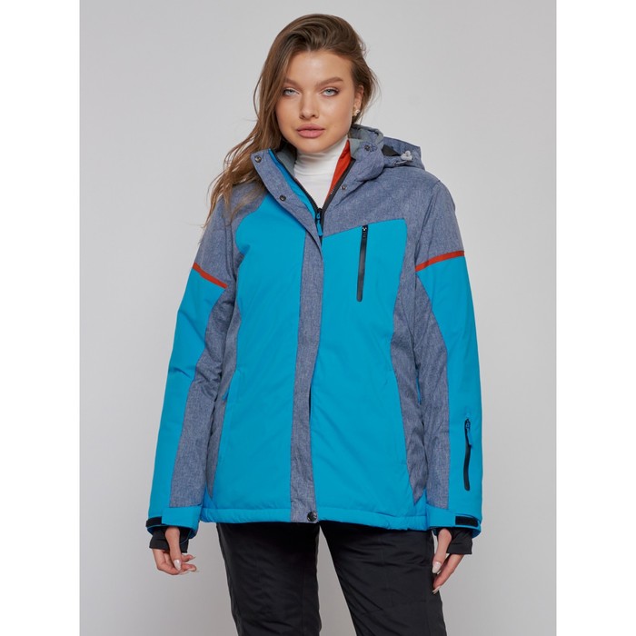 Куртка горнолыжная женская зимняя, размер 52, цвет синий - Фото 1