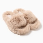 Тапочки женские с открытым носом LoveLife, размер 39, бежевые 9688862