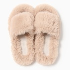 Тапочки женские с открытым носом LoveLife, размер 39, бежевые 9688862