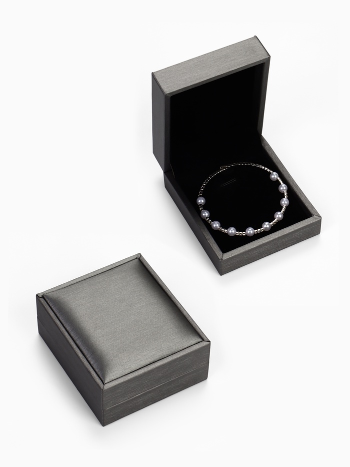 Футляр под набор украшений «Квадро классический», 7.4×8.5 см, серый - Фото 1