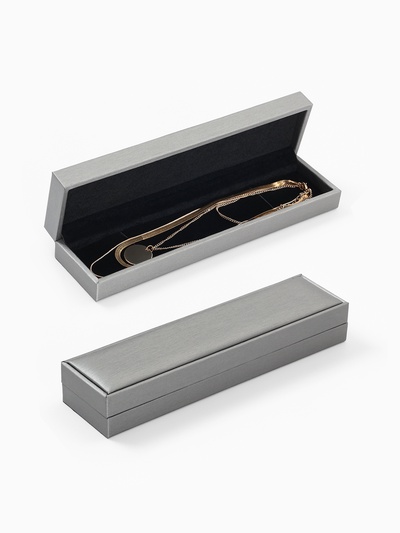 Футляр под браслет/цепочку/часы «Квадро» классический, 22×5.5, серый